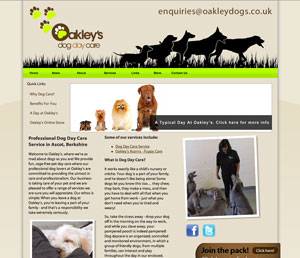 Oakley's Dogs - Xenon Web Design - Website Design Maidenhead Berkshire