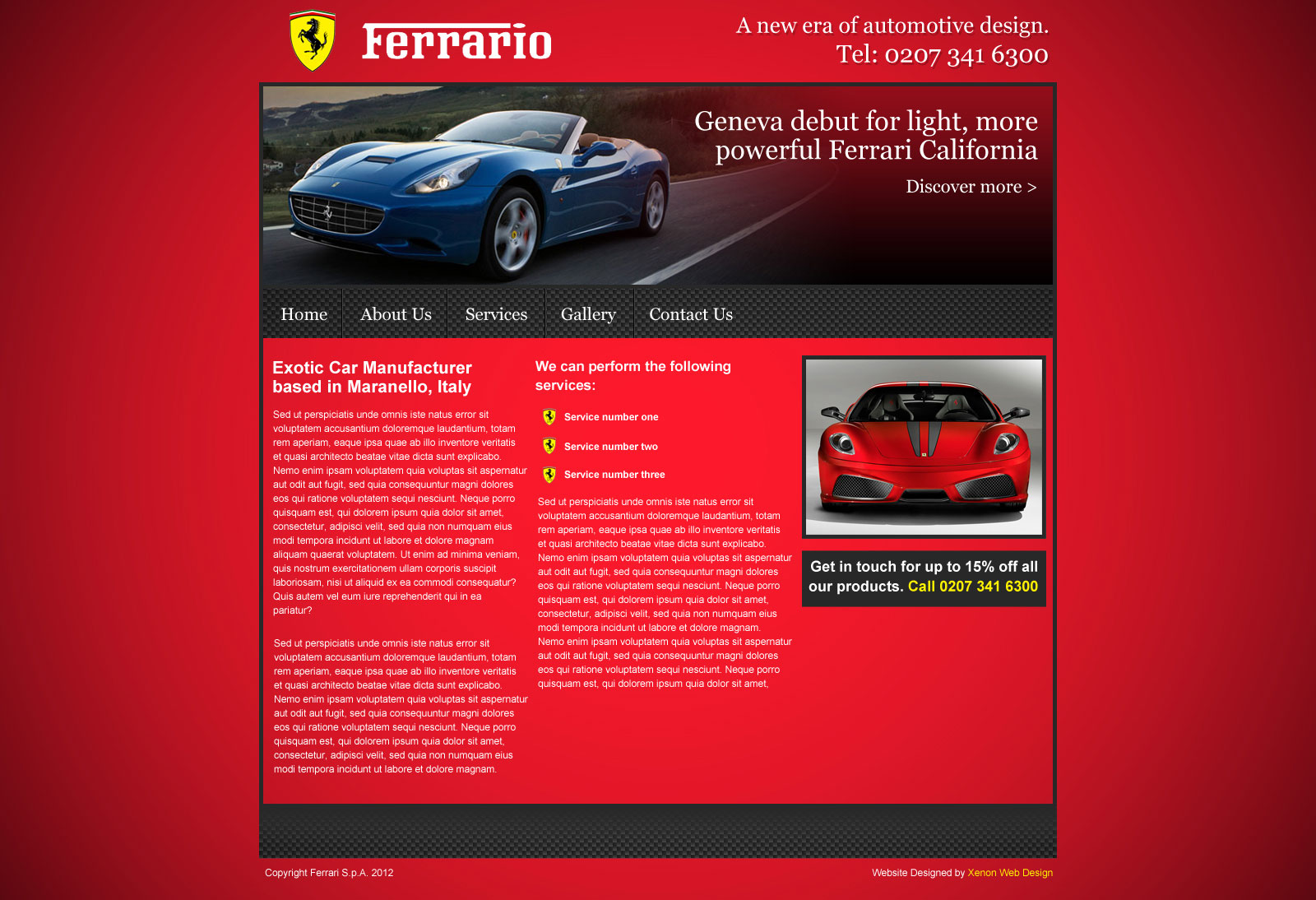 Ferrario - Xenon Web Design Reading Berkshire